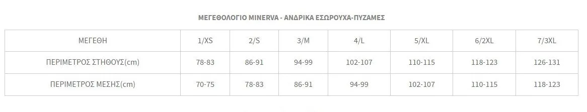 Ανδρική Χειμερινή πιτζάμα 100% Βαμβακερή MINERVA #70939