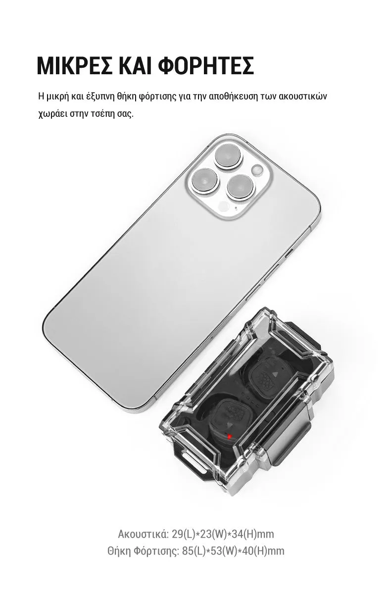 Ωτοασπίδες Ηλεκτρονικές EARMOR M20T PRO -BK, Bluetooth