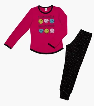 Πιτζάμα κοριτσιών Girl Dots βαμβακερή Μινέρβα #61885
