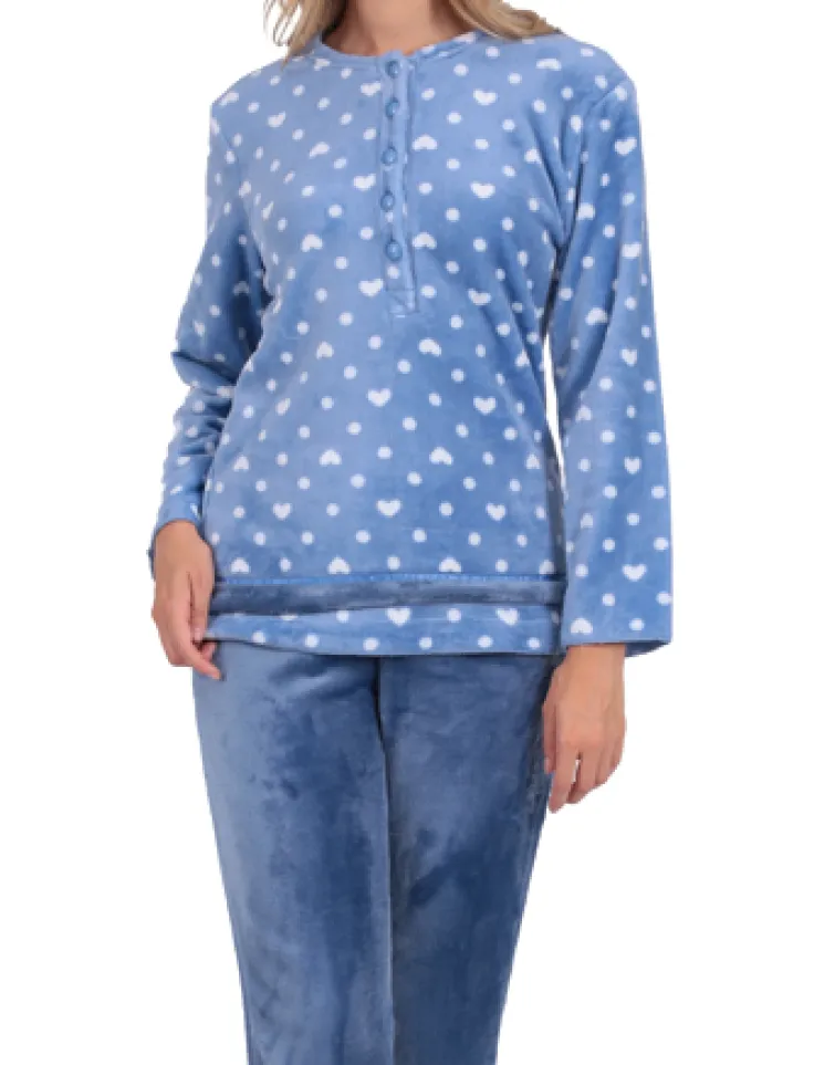 Γυναικεία αφράτη πιτζάμα polar fleece LYDIA #21558