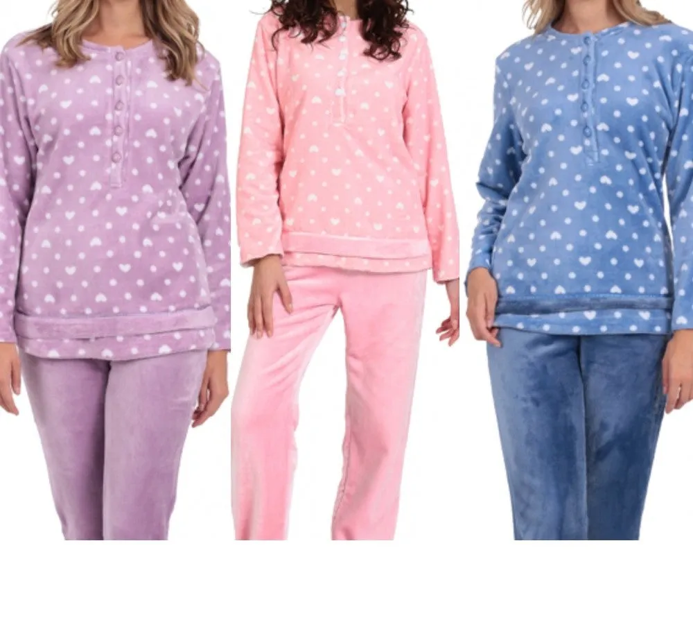 Γυναικεία αφράτη πιτζάμα polar fleece LYDIA #21558