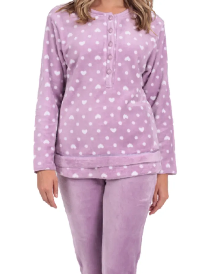 Γυναικεία αφράτη πιτζάμα polar fleece LYDIA #21558