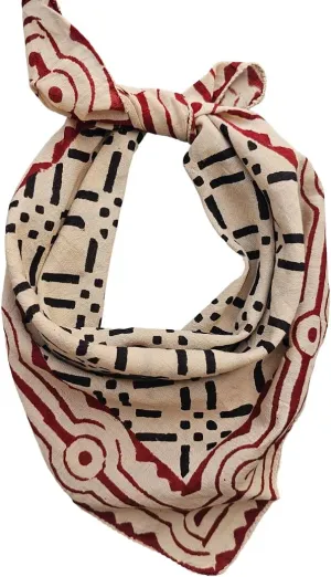 100% Organic Cotton Bandana For Men and Women Cotton Bandana Block Print Design Scarf Handmade Boho Cotton Hand Block Bandanas For Men And Women