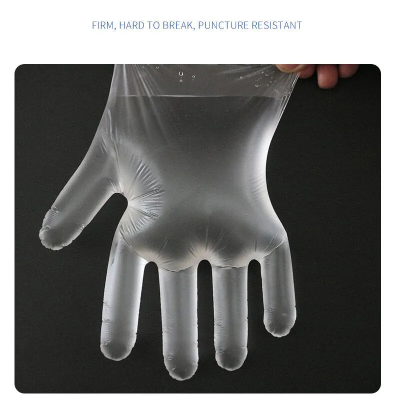 100Pcs Safety Gloves Disposable Gloves Home Kitchen Dining Transparent