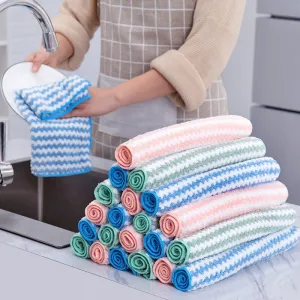 15pcs Coral Fleece Thickened Dish Cloth