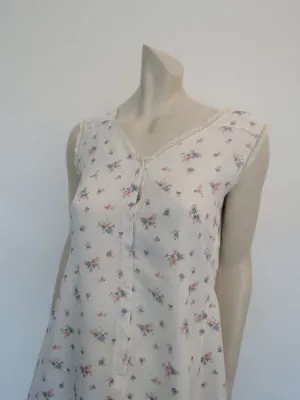 1940s Floral Maternity, Nursing, Nightgown - Bust 86 cm