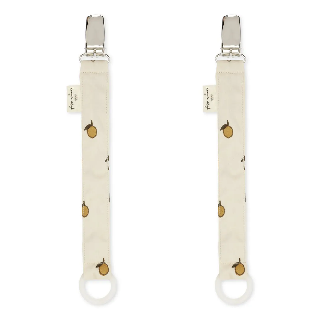 2 Pack Pacifier Strap, Lemon