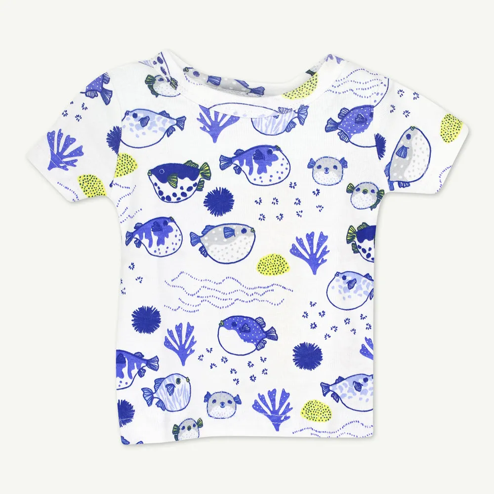 2-Pack Pajama Set in Bubble Fish Print