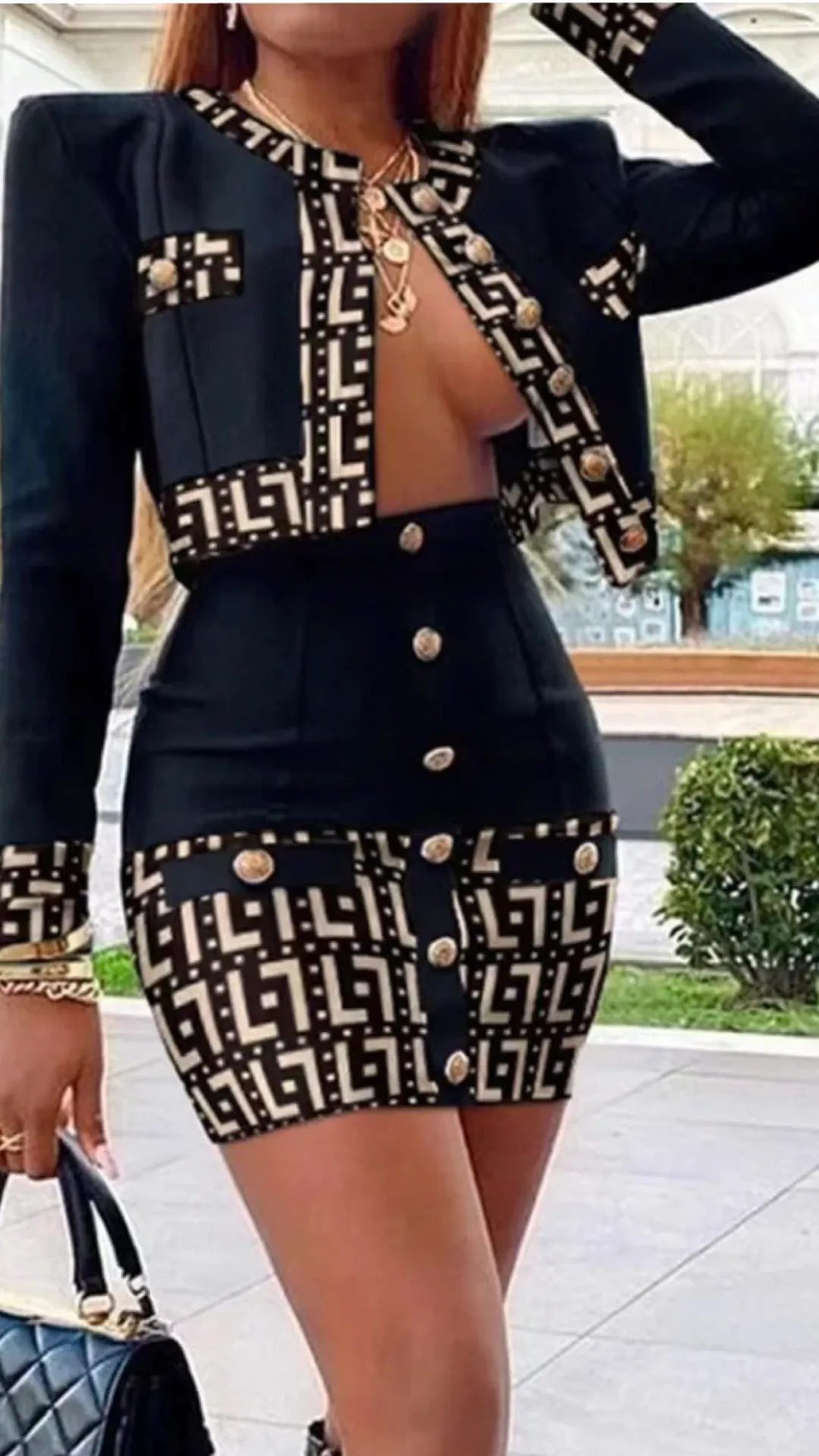 2 Pc set Jacket and skirt