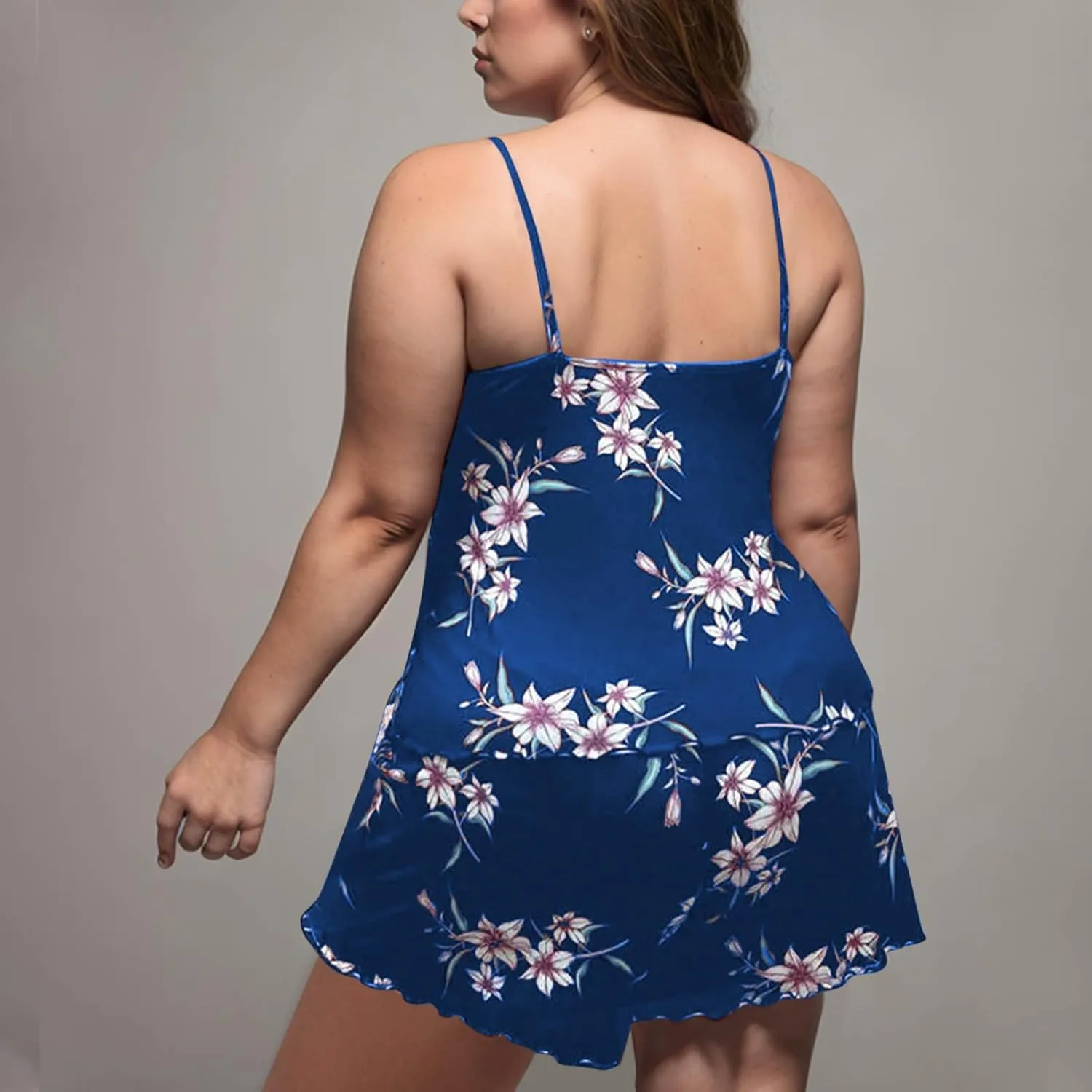 2 Piece Fashion Floral Print Summer Camisole Pajama Sets for Women, Sexy Sleeveless Cami Lingerie Sets with Shorts