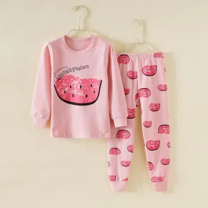 2-piece Fruit Pattern Pajamas Sets for Girl