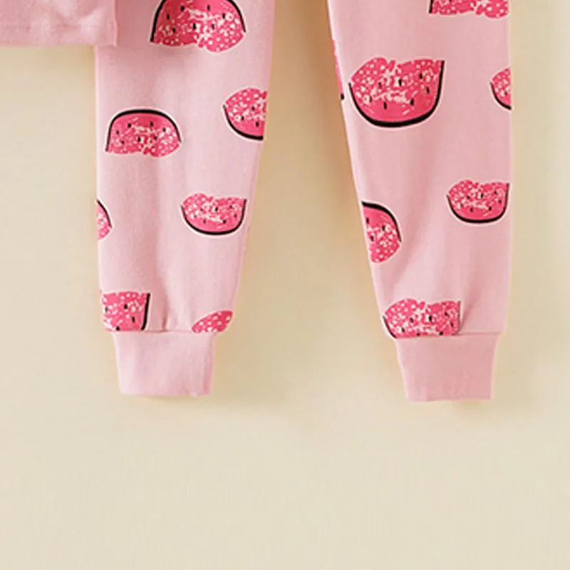 2-piece Fruit Pattern Pajamas Sets for Girl