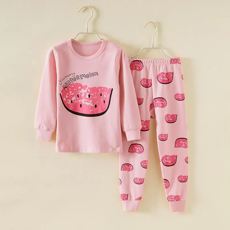 2-piece Fruit Pattern Pajamas Sets for Girl