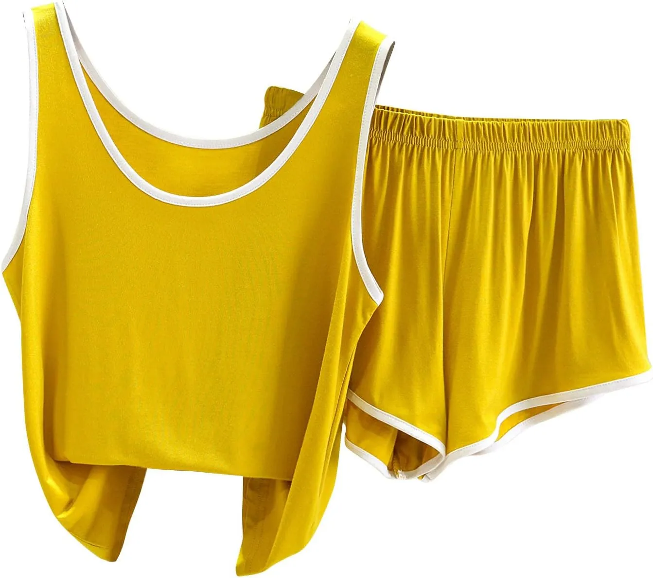 2 Piece Women's Summer Loose Casual Pajama Set, Fashion Sleeveless Tank Pjs and Shorts Loungewear Sleepwear Outfits