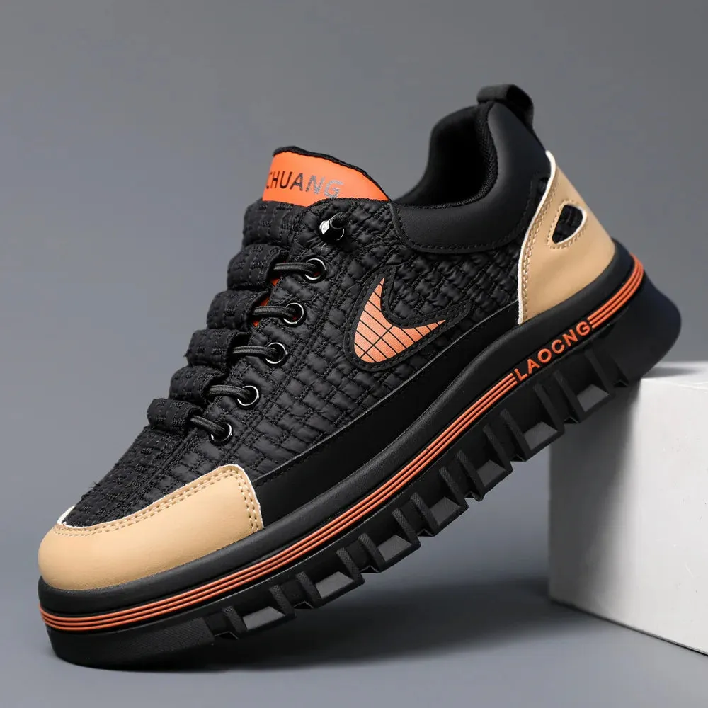 2024 Men’s Chunky Fashion Sneakers - Non-Slip Luxury Designer Platform Shoes, Casual Vulcanized Board Shoes
