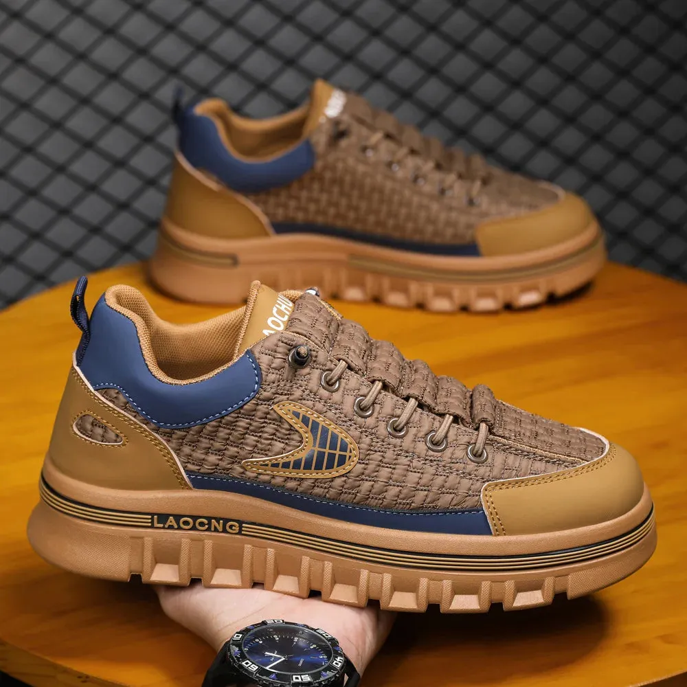 2024 Men’s Chunky Fashion Sneakers - Non-Slip Luxury Designer Platform Shoes, Casual Vulcanized Board Shoes