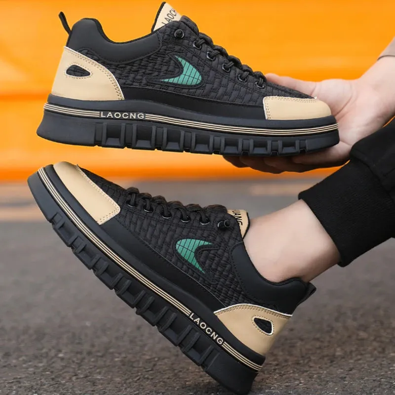 2024 Men’s Chunky Fashion Sneakers - Non-Slip Luxury Designer Platform Shoes, Casual Vulcanized Board Shoes