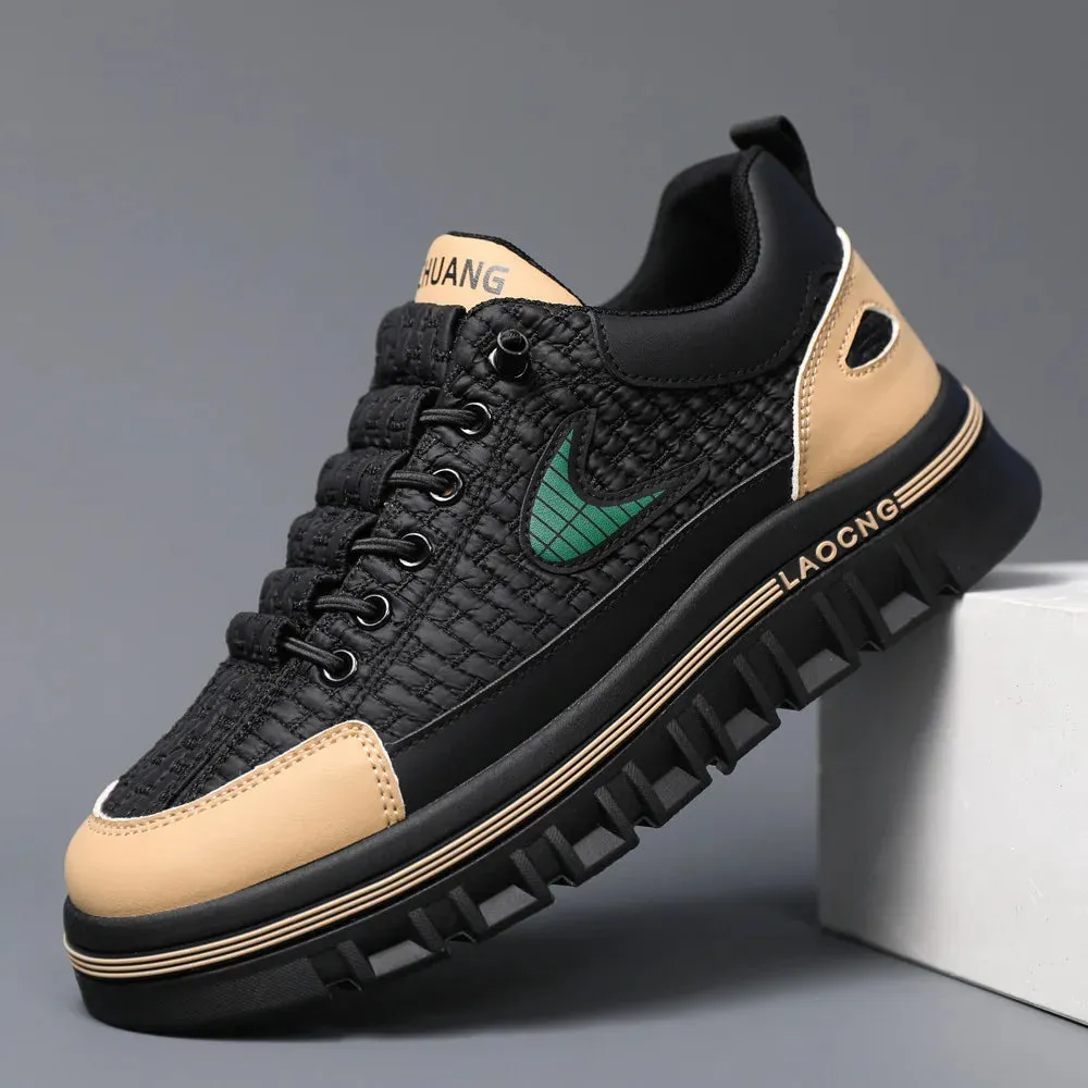 2024 Men’s Chunky Fashion Sneakers - Non-Slip Luxury Designer Platform Shoes, Casual Vulcanized Board Shoes