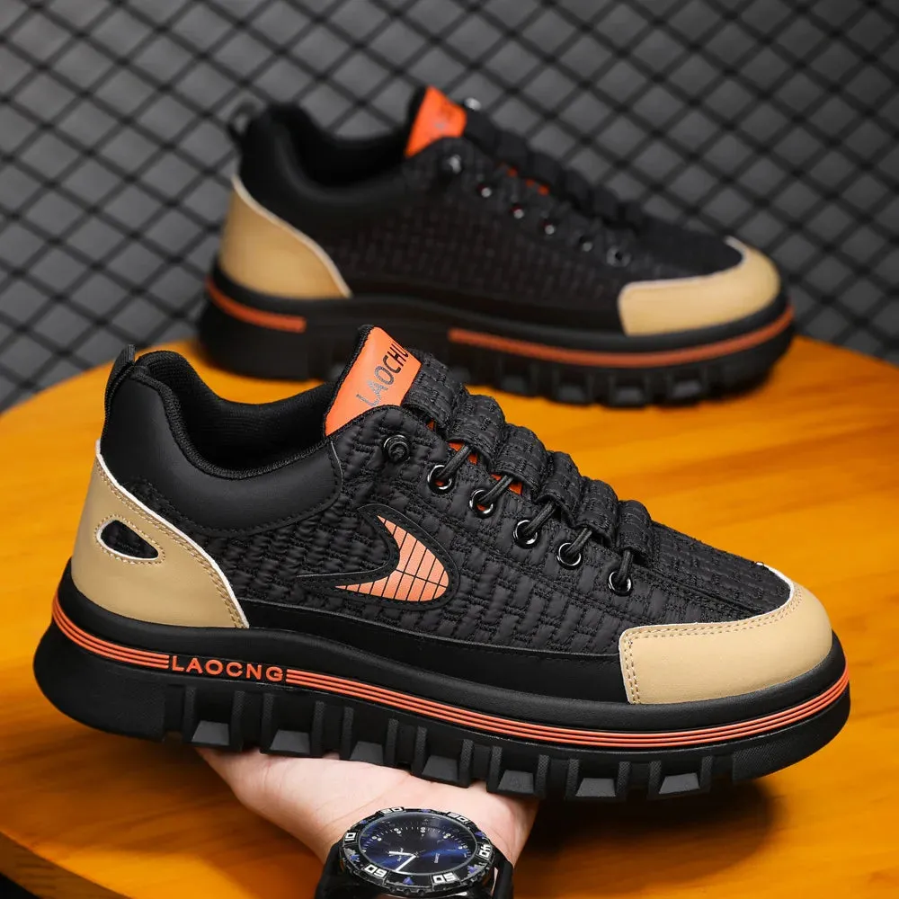 2024 Men’s Chunky Fashion Sneakers - Non-Slip Luxury Designer Platform Shoes, Casual Vulcanized Board Shoes