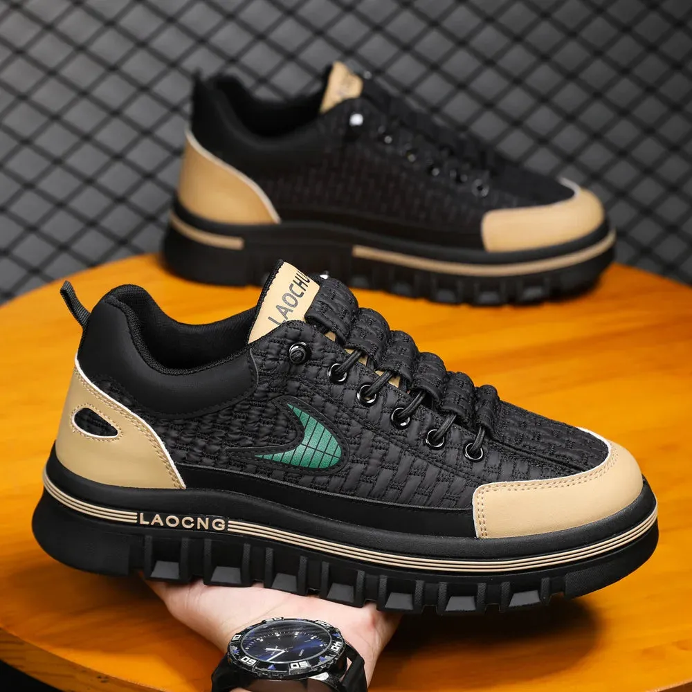 2024 Men’s Chunky Fashion Sneakers - Non-Slip Luxury Designer Platform Shoes, Casual Vulcanized Board Shoes