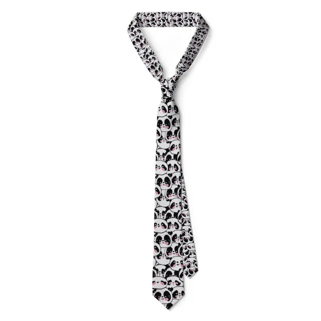 3D Printed Neck Tie Cartoon Cute Mini Dog Party Shirt