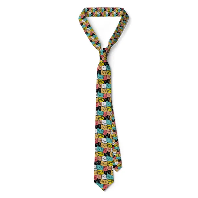 3D Printed Neck Tie Cartoon Cute Mini Dog Party Shirt