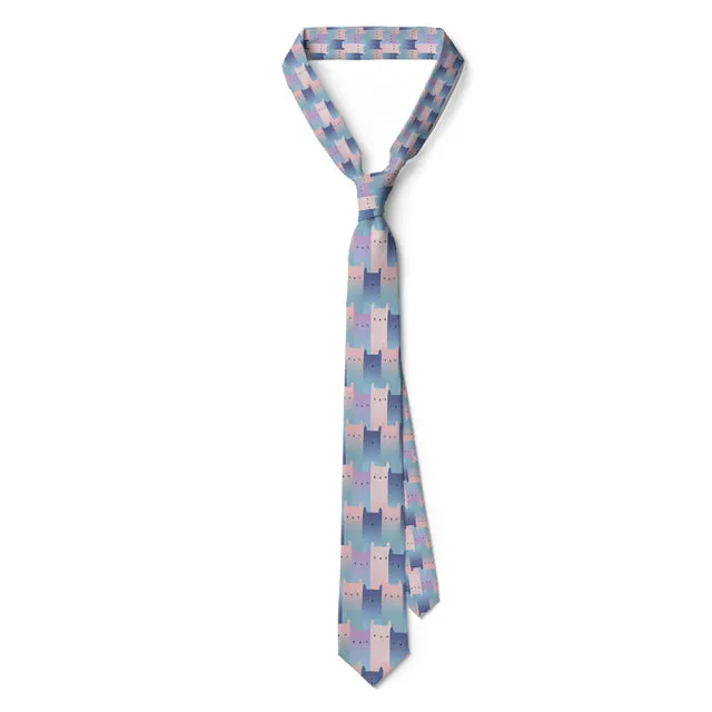 3D Printed Neck Tie Cartoon Cute Mini Dog Party Shirt