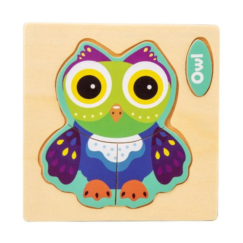 3D Puzzle Wooden Toys For Children Cartoon Animal Vehicle Wood Creative Jigsaw Kids Baby Early Educational Learning Toy