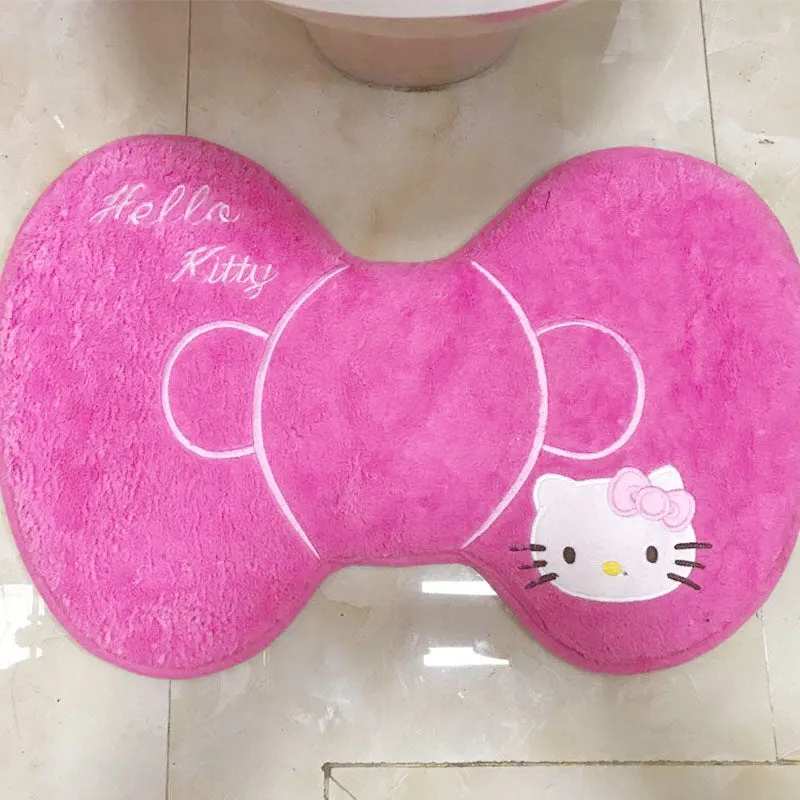 3pcs Cute Toilet Seat Cover Household Paste Toilet Seat Thickened Fleece-Lined Toilet Seat Cover  Three-Piece Set