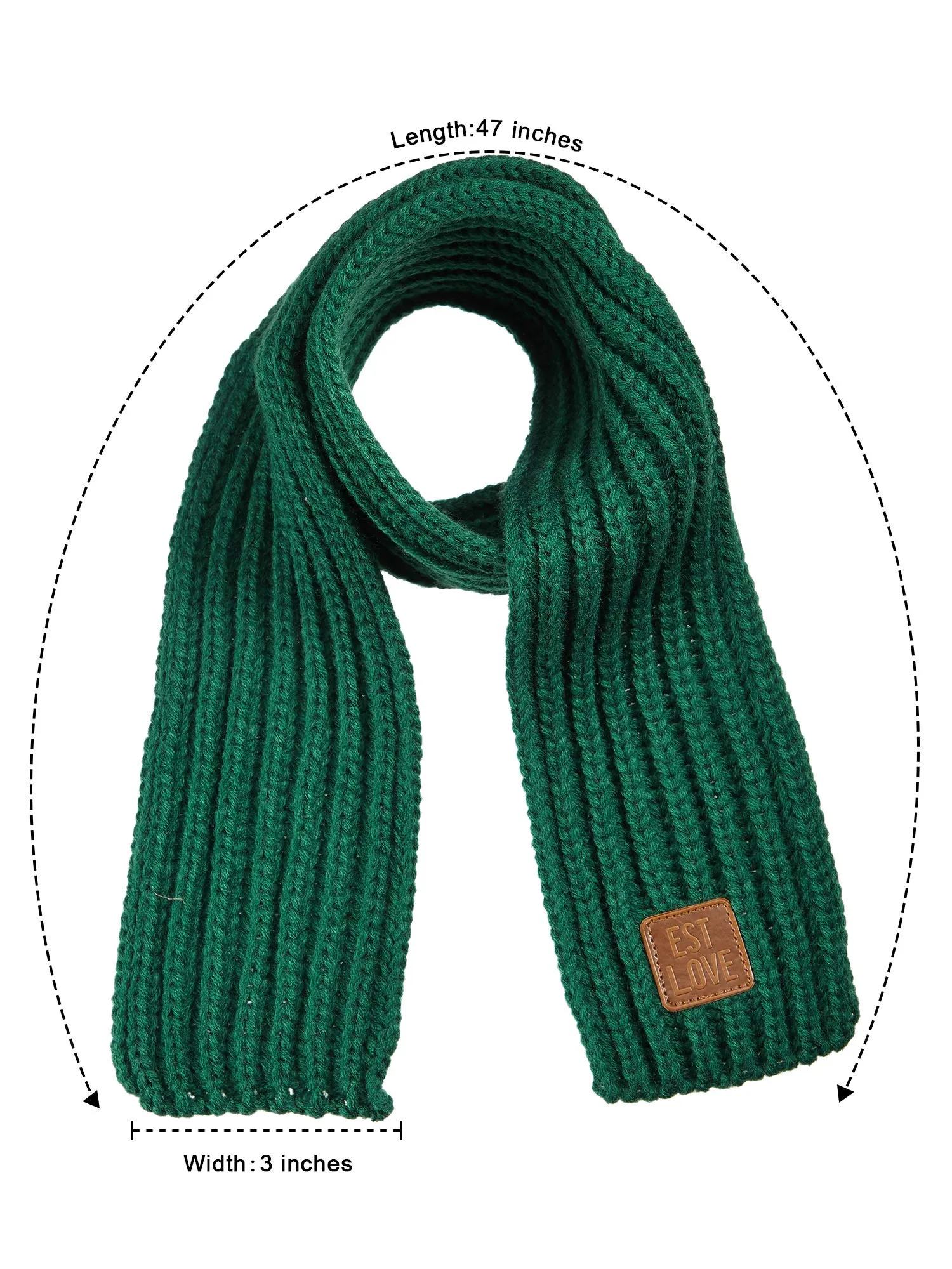 4 Pieces Kids Knitted Scarf Winter Solid Color Toddler Warmer Scarf for Boy Girl Red, Green, Black, Light Gray
