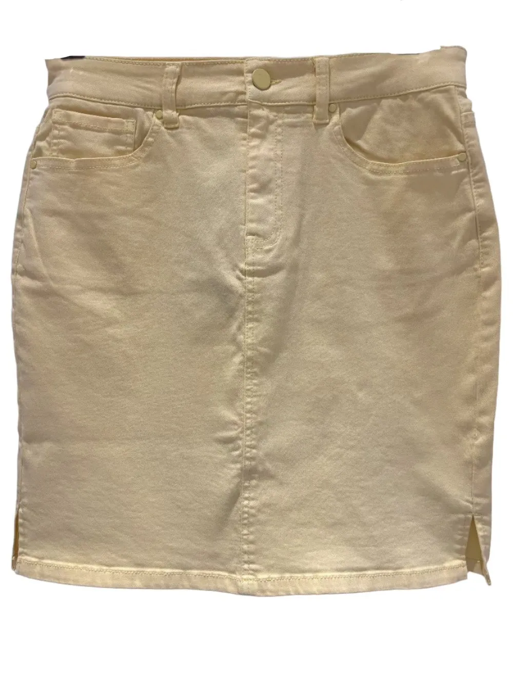 5 Pocket Cotton Denim Skirt