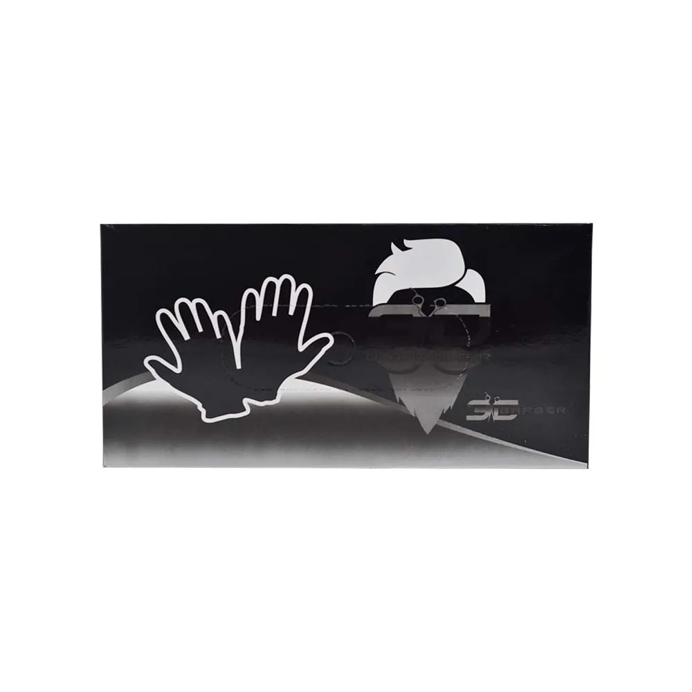 50PAIRS NITRILE BLACK LARGE SALON GLOVES