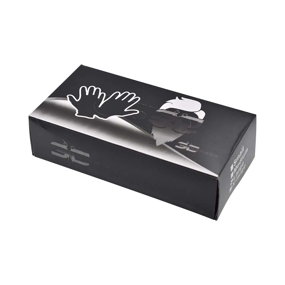 50PAIRS NITRILE BLACK LARGE SALON GLOVES