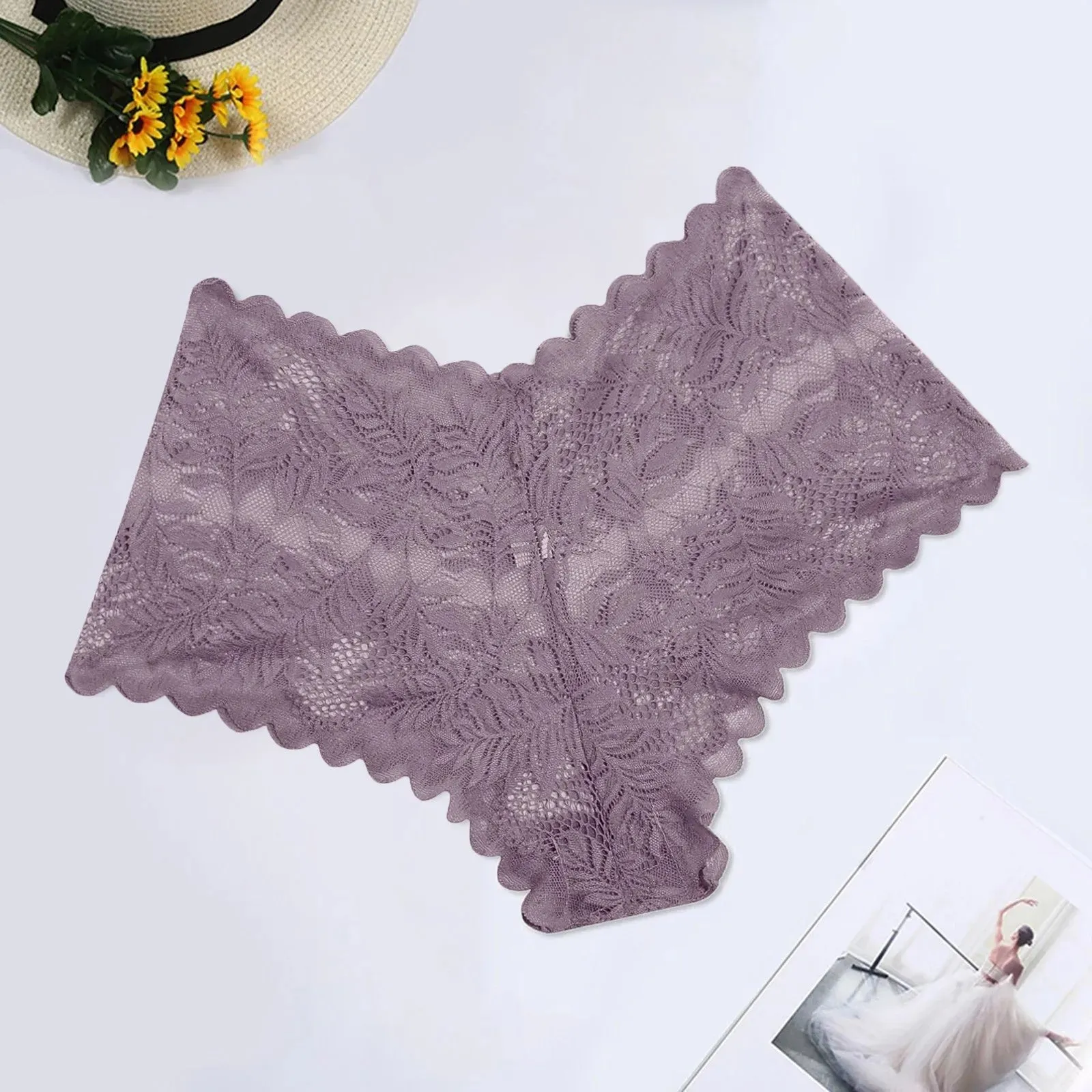 5XL Sexy Floral Lace Plus Size Panties for Women – Comfortable Low-Rise Lingerie