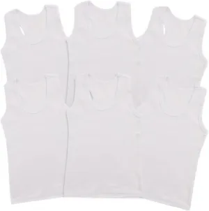 6-Pack Cotton Undershirt Tank Top 100% Cotton Soft Undershirt for Boys and Girls
