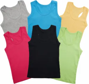 6-Pack Cotton Undershirt Tank Top 100% Cotton Soft Undershirt for Boys and Girls