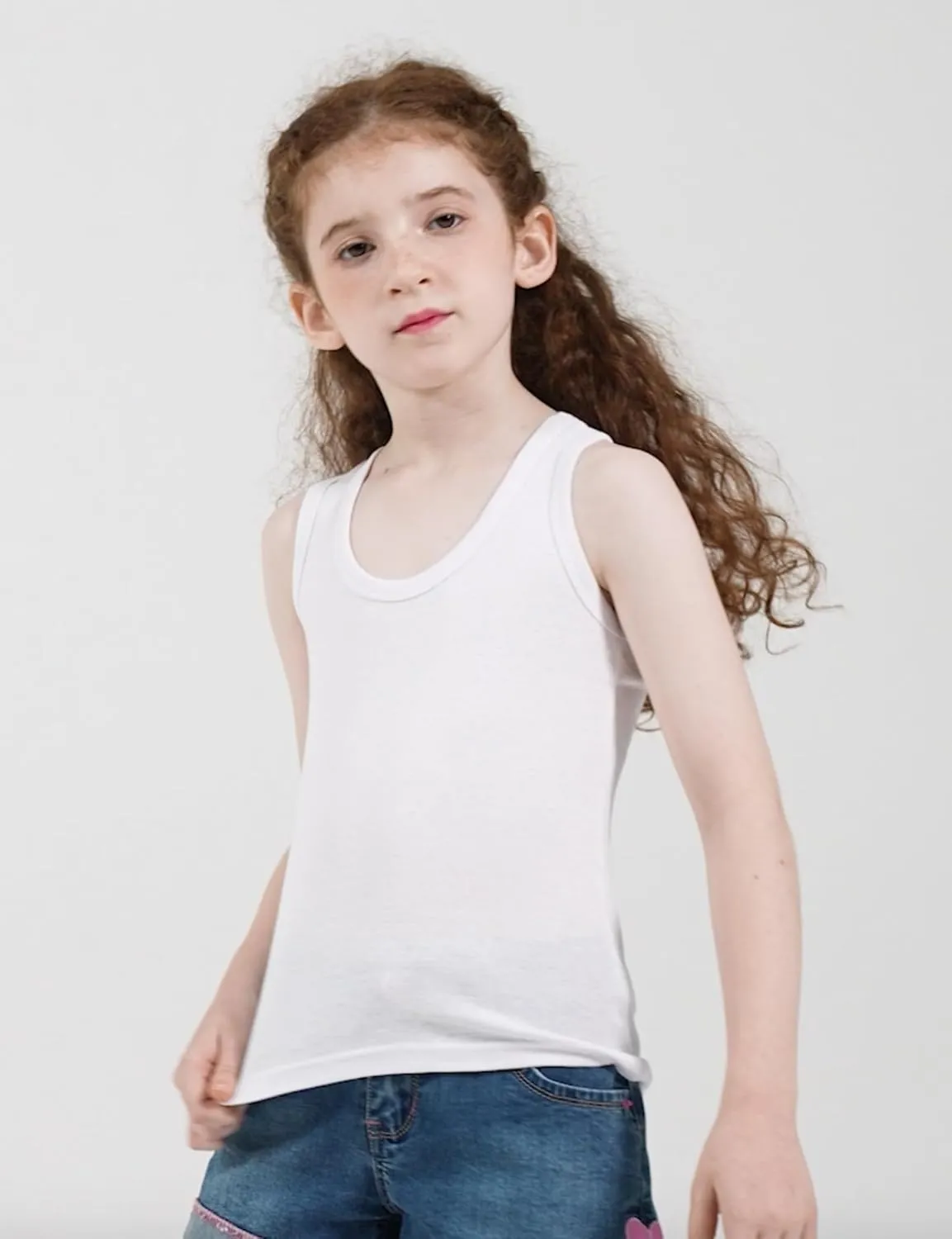 6-Pack Cotton Undershirt Tank Top 100% Cotton Soft Undershirt for Boys and Girls