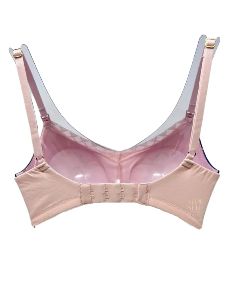 765058 Bliss Blushing Pink Cotton Wire Free Nursing Bra