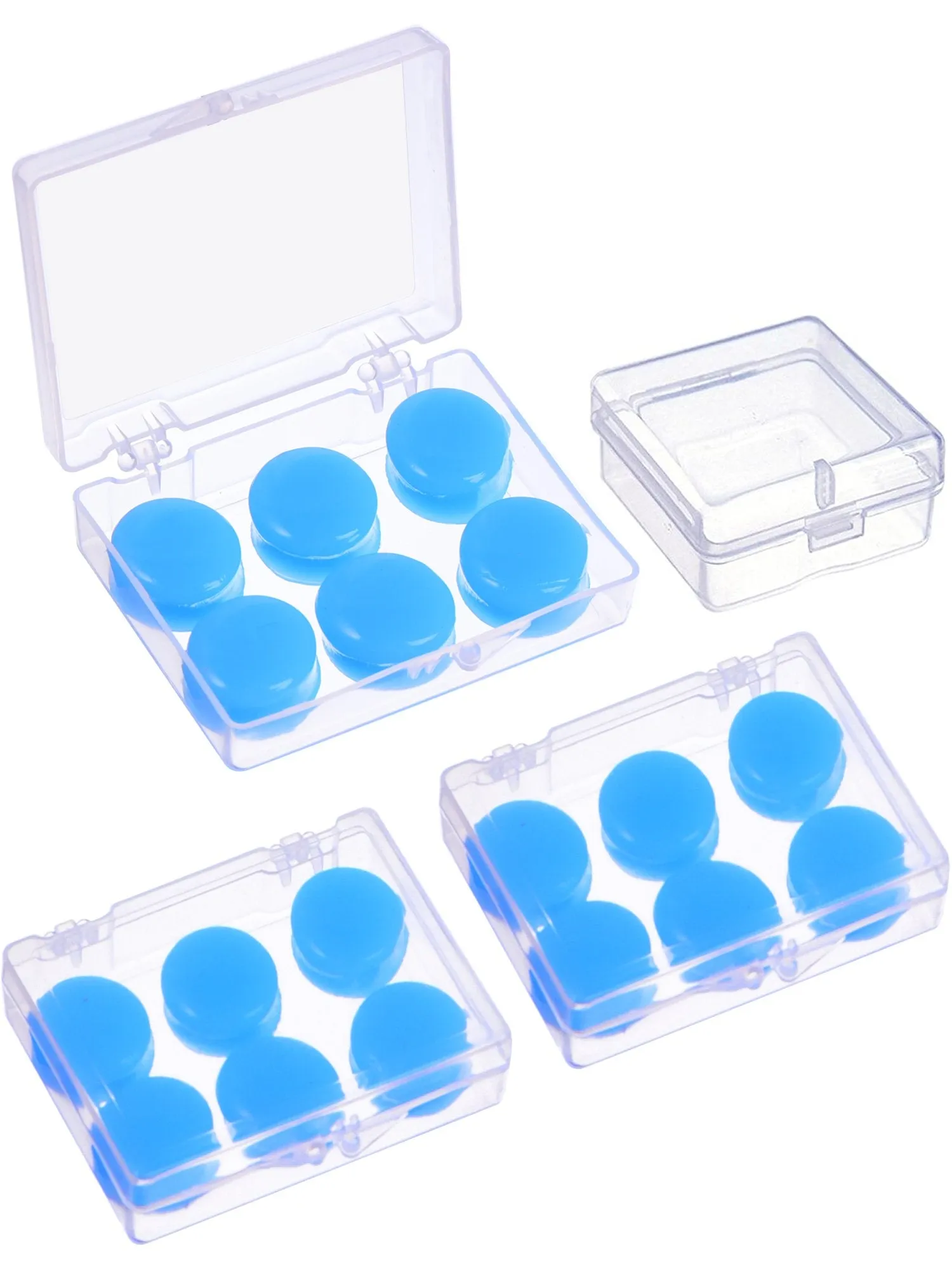 9 Pairs Soft Protective Ear Plugs Silicone Putty Ear Plugs Moldable Earplugs Set for Sleeping, Swimming Blue
