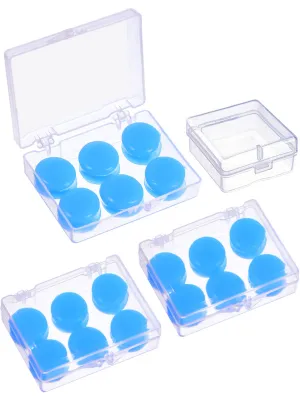 9 Pairs Soft Protective Ear Plugs Silicone Putty Ear Plugs Moldable Earplugs Set for Sleeping, Swimming Blue