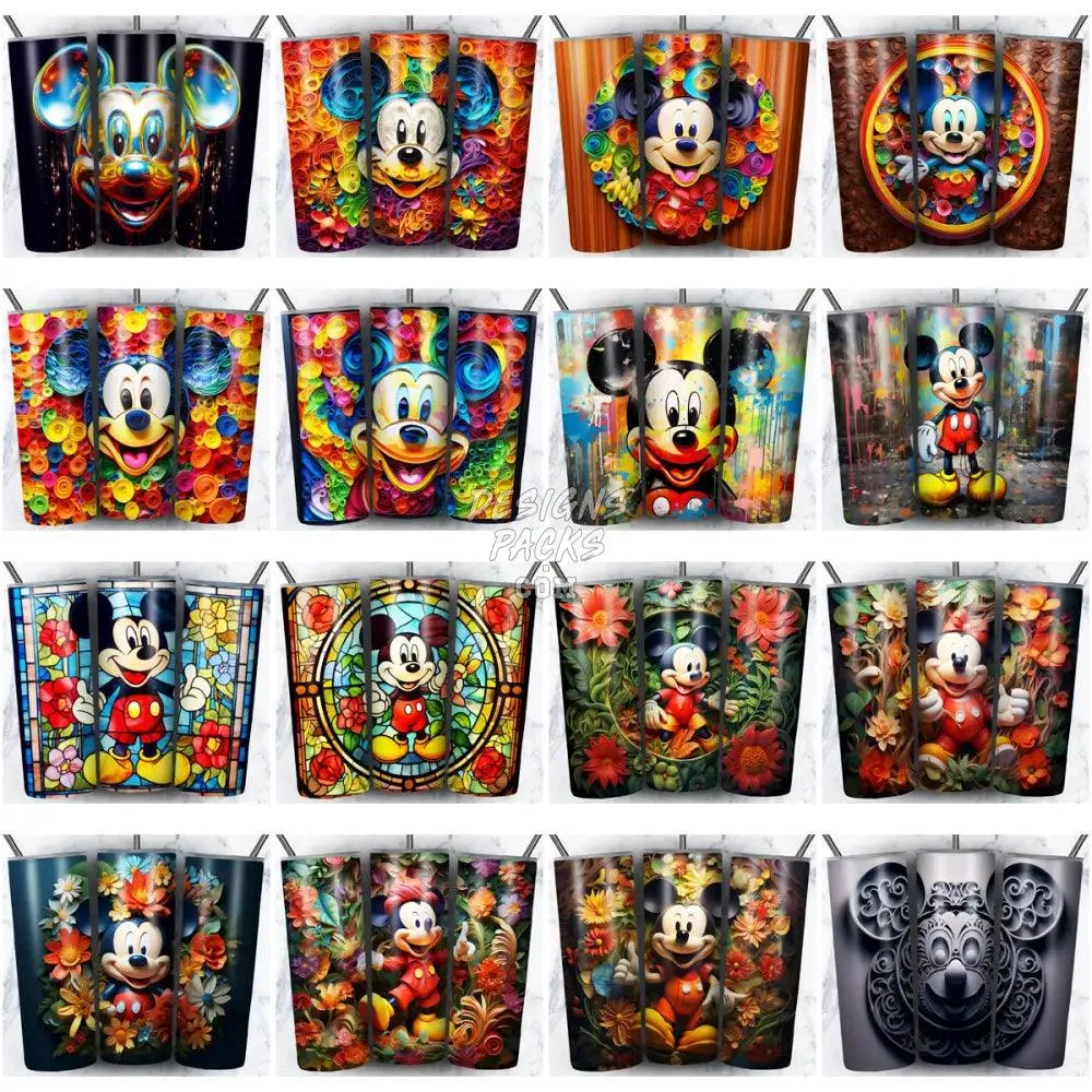 95 CARTOON MOUSE Tumbler Wrap Bundle JPG