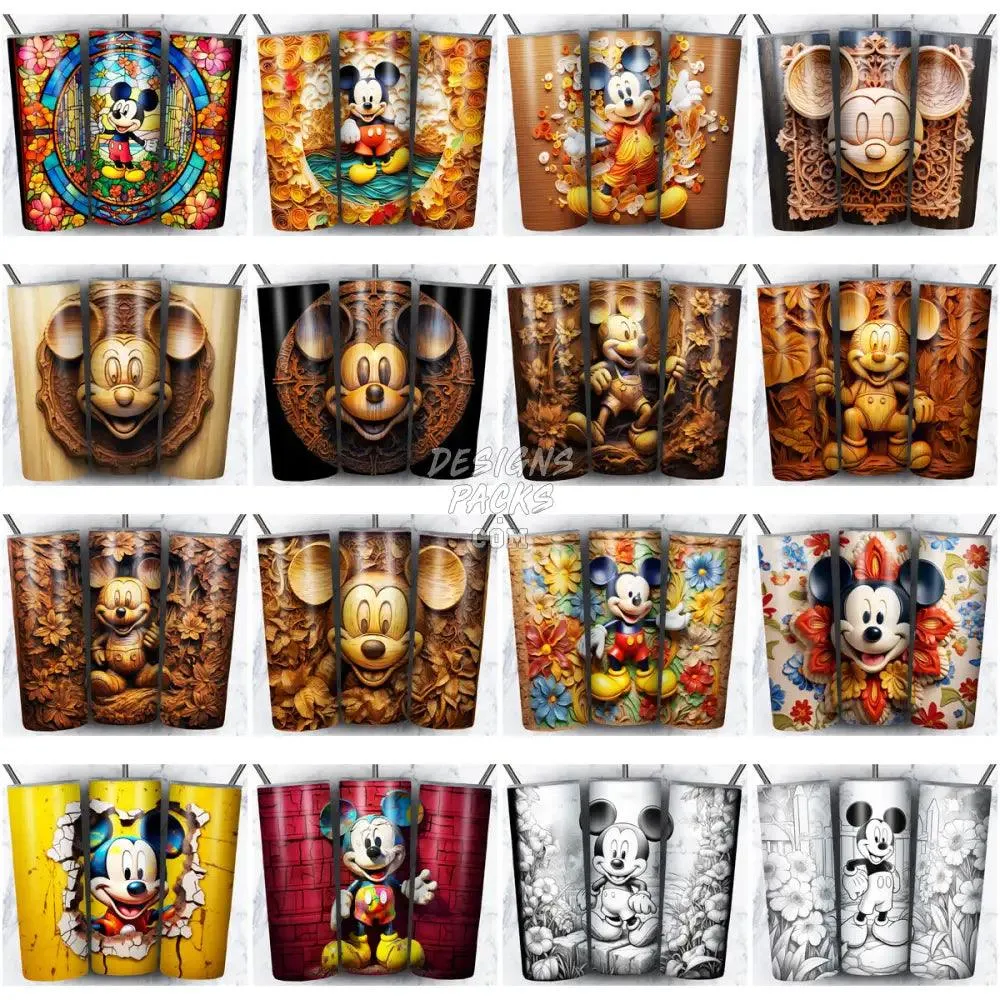 95 CARTOON MOUSE Tumbler Wrap Bundle JPG
