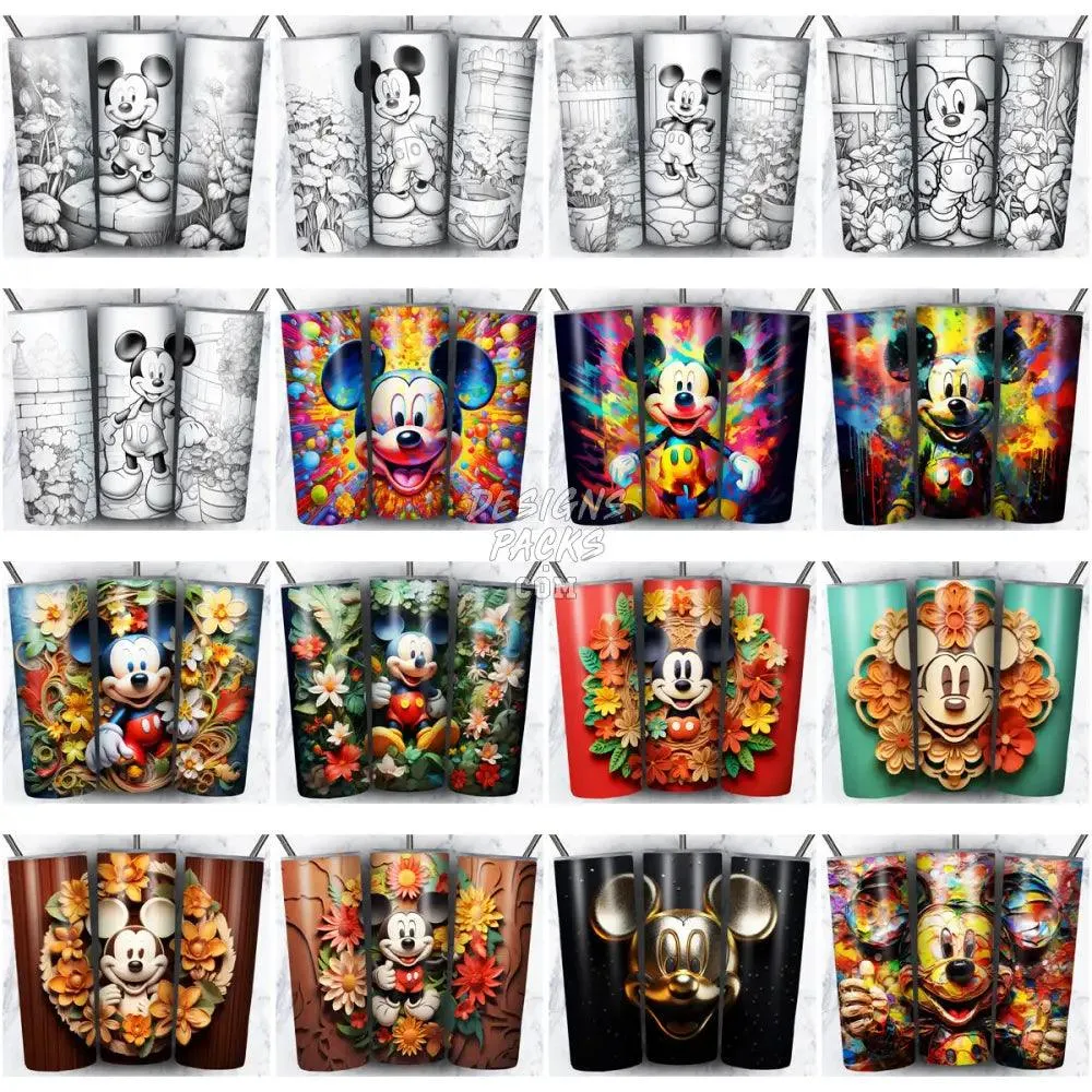 95 CARTOON MOUSE Tumbler Wrap Bundle JPG