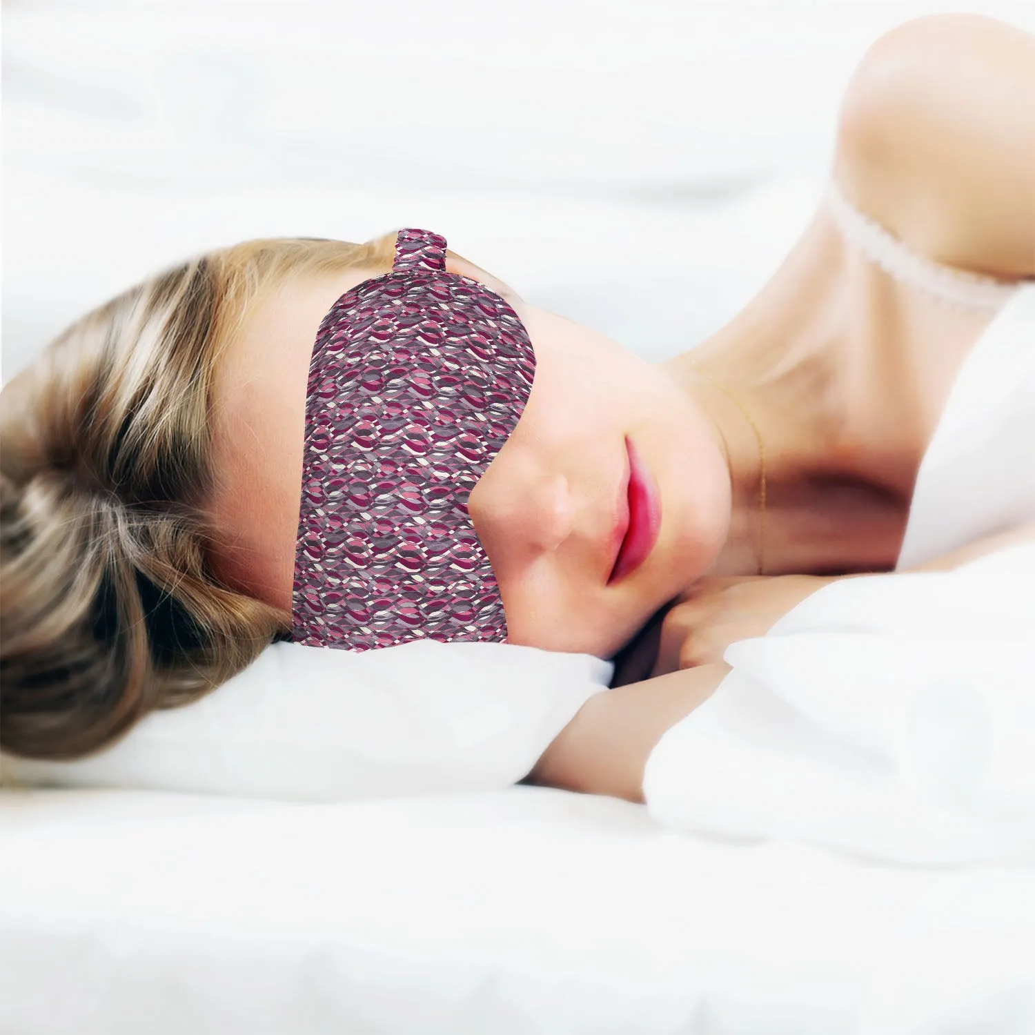 Abstract Grunge Art Sleeping Eye Pad Blackout Eye Cover | Soft Anti-Allergic Eco-Friendly Natural Mulberry Silk Fabric