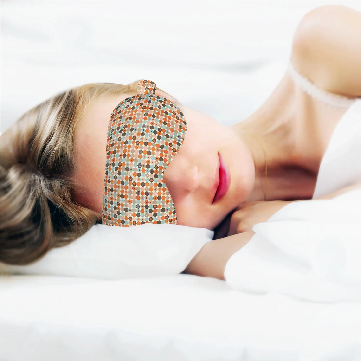 Abstract Retro Sleeping Eye Pad Blackout Eye Cover | Soft Anti-Allergic Eco-Friendly Natural Mulberry Silk Fabric