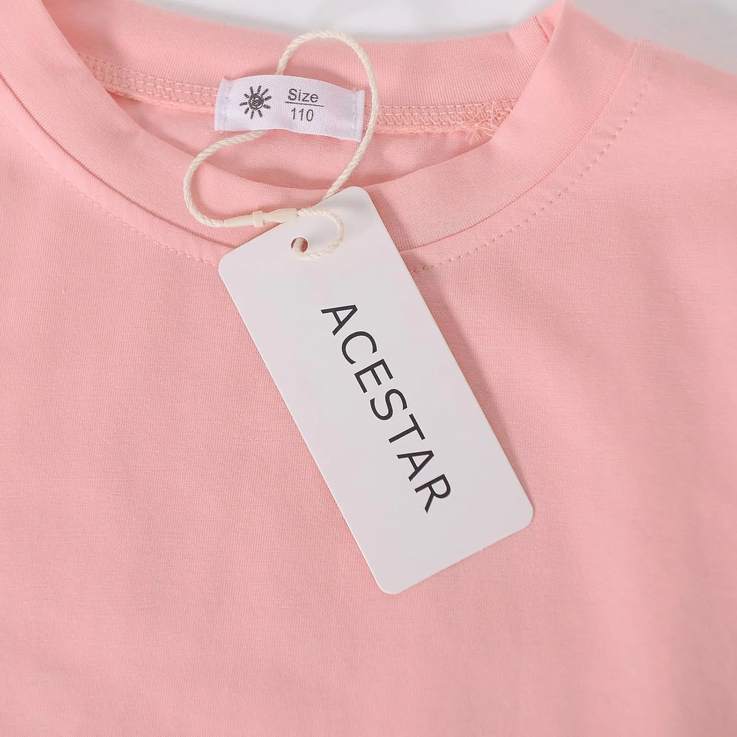 ACESTAR Toddler Baby Boys Girls Summer Clothes Set - Cotton Solid Plain Short Sleeve T-Shirt Tops   Shorts Cute Outfits Set