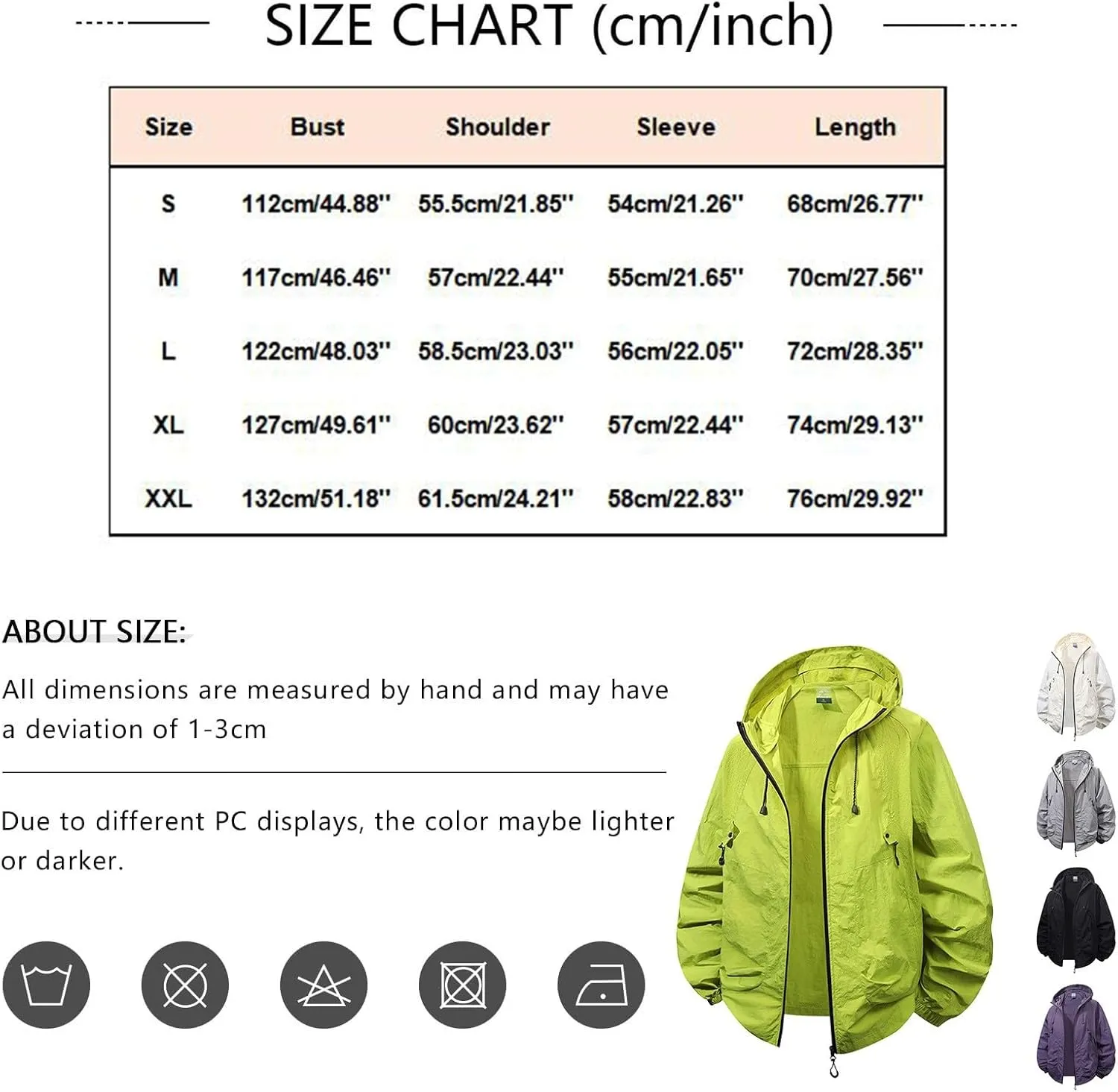 ADHOWBEW Uv Shirts for Men Big and Tall Lightweight Sun Protection Lightweight Outerwear Waterproof Jacket