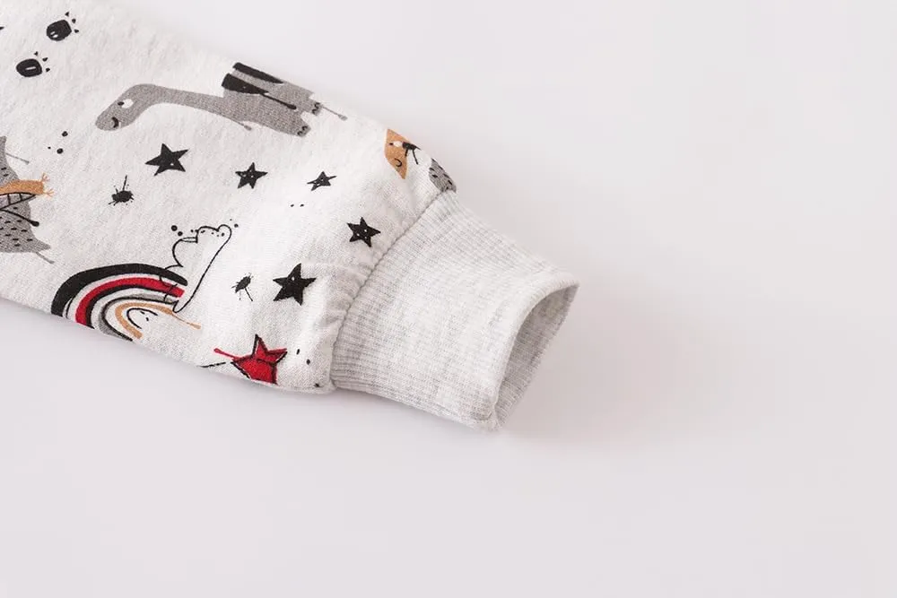AIWUHE Toddler Sweatshirt Boys Girls Crewneck Pullover Tops Blouse Long Sleeve Cotton T-Shirt Fall Winter Clothes 2-6Y