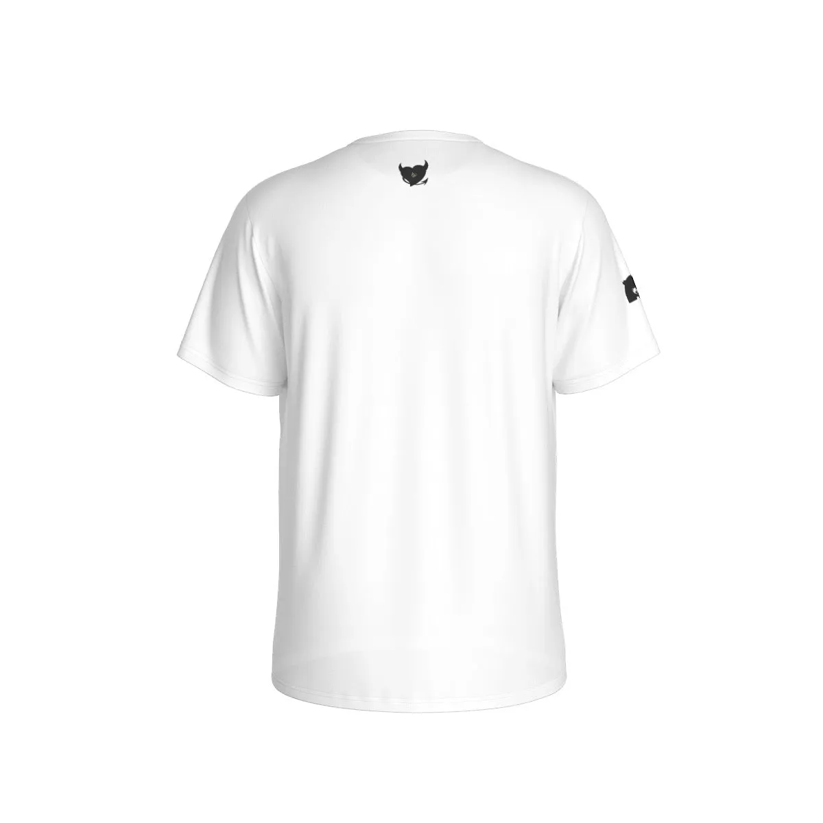 All-Over Print Men's O-Neck Sports T-Shirt caution lil devil at play print