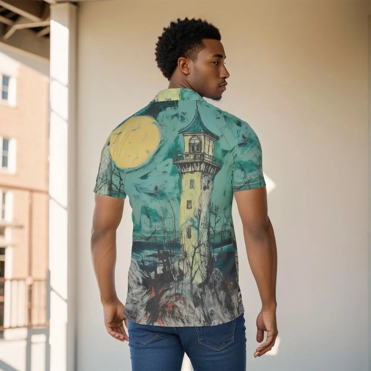All-Over Print Men's Shirt J 20 lighthouse, print